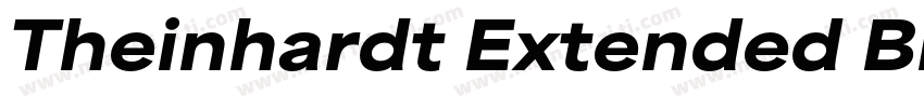 Theinhardt Extended Black Italic字体转换